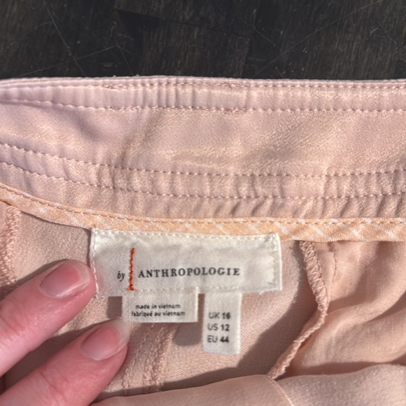 Anthropologie Wide Leg cargo Pants in Blush Pink - Picture 6 of 11